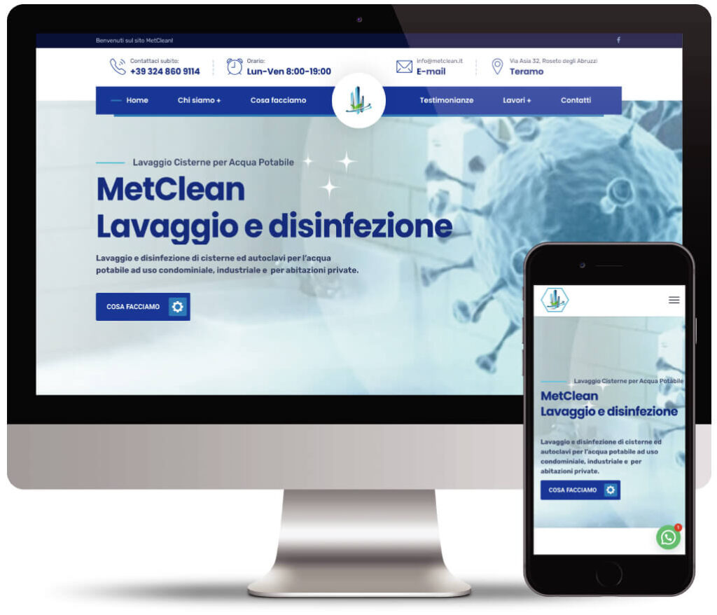 metclean sito web vetrina responsive